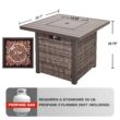 Nuu Garden 31.89-in W 50000-BTU Dark Brown Tabletop Aluminum Propane Gas Fire Pit Table