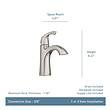 Moen Lindor Transitional Spot Resist Brushed Nickel Single Hole 1-handle WaterSense High-arc Bathroom Sink Faucet with Drain and Deck Plate