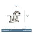 Moen Lindor High Arc 3-hole Spot Resist Brushed Nickel 4-in centerset 2-handle WaterSense Bathroom Sink Faucet with Drain