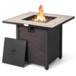 BABOOM Gas Fire Pits 30-in W 50000-BTU Black Portable Tabletop Steel Propane Gas Fire Pit Table