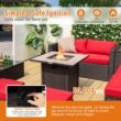 BABOOM Gas Fire Pits 30-in W 50000-BTU Black Portable Tabletop Steel Propane Gas Fire Pit Table