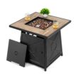 Nuu Garden 28.15-in W 50000-BTU Black Tabletop Iron Propane Gas Fire Pit Table