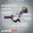 SENIX X2 4.5-in 20-volt Sliding Switch Brushless Cordless Angle Grinder (Tool Only)