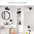 Moen Lindor Shower Head, Handle, and Tub Spout, Matte Black 1-handle Single Function Square Bathtub and Shower Faucet