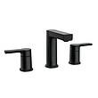 Moen Rinza Matte Black Widespread 2-handle WaterSense Bathroom Sink Faucet with Drain