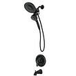 Moen Magnetix Graeden Handheld and Shower Head Combo Matte Black 1-handle Multi-head Round Bathtub and Shower Faucet Valve Included