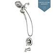 Moen Magnetix Graeden Handheld and Shower Head Combo Spot Resist Brushed Nickel 1-handle Multi-head Round Bathtub and Shower Faucet Valve Included