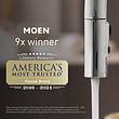 Moen Lindor Shower Head, Handle, and Tub Spout, Spot Resist Brushed Nickel 1-handle Single Function Square Bathtub and Shower Faucet Valve Included