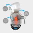 Baby Brezza One Step Baby Food Maker Deluxe – Auto shut Off, Dishwasher Safe Cooker and Blender to Steam + Puree Organic Food for Infants + Toddlers - Set of 3 Pouches + 3 Funnels - 6