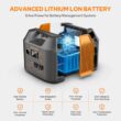 Portable Power Station EnginStar 300W Solar Generator 110V 296Wh Power Bank Two Pure Sine Wave AC Outlet 80000mAh Lithium Battery Pack for Camping Outdoors Trip RV Hunting Vans Emergency Backup - 4