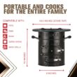 Ironclad Supply Rocket Stove – Camping Wood Stove for Emergency Preparedness, Survival, Off Grid Living Supplies