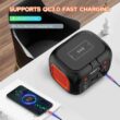 Portable Power Station 97Wh Power Bank 26400mAh Battery Pack Fasting Charging 150W AC Outlet Solar Generators with Wireless Charging Battery Bank LED Flashlight Power Supply for Camping RV Emergency - 5