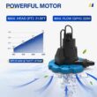 Acquaer 1/4 HP Automatic Swimming Pool Cover Pump, 115 V Submersible Acquaer 1/4 HP Automatic Swimming Pool Cover Pump, 115 V Submersible