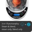Baby Brezza One Step Baby Food Maker Deluxe – Auto shut Off, Dishwasher Safe Cooker and Blender to Steam + Puree Organic Food for Infants + Toddlers - Set of 3 Pouches + 3 Funnels - 7