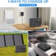 Powkey Portable Power Station 200W, 146Wh Portable Solar Generator Battery Pack with 2 Pure Sine Wave AC Outlets/4 USB A/1 DC Port, Lithium Battery Backup Power Supply for Camping Travel Outdoor Home - 5
