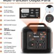 SBAOH Portable Power Station, 300W 296Wh Solar Generator Quick Charge / 110V AC Outlets/DC Ports and LED Flashlight, Lithium Battery Backup for Home Outdoor Travel Camping Blackout - 2