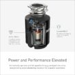 Moen Host Series 3/4 HP Continuous Feed Garbage Disposal with Sound Reduction for Kitchen Sink, Power Cord Included, GXS75C