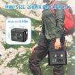 Portable Power Station 350W, Powkey 260Wh/70,000mAh Backup Lithium Battery, 110V Pure Sine Wave Power Bank with 2 AC Outlets, Portable Generator for Outdoors Camping Travel Hunting Emergency - 4