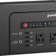 Powkey Portable Power Station 200W, 146Wh Portable Solar Generator Battery Pack with 2 Pure Sine Wave AC Outlets/4 USB A/1 DC Port, Lithium Battery Backup Power Supply for Camping Travel Outdoor Home - 8