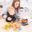 Baby Brezza One Step Baby Food Maker Deluxe – Auto shut Off, Dishwasher Safe Cooker and Blender to Steam + Puree Organic Food for Infants + Toddlers - Set of 3 Pouches + 3 Funnels - 8