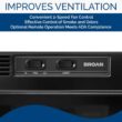 Broan-NuTone 413023 Ductless Range Hood Insert with Light, Exhaust Fan for Under Cabinet, 30-Inch, Black