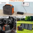SBAOH Portable Power Station, 300W 296Wh Solar Generator Quick Charge / 110V AC Outlets/DC Ports and LED Flashlight, Lithium Battery Backup for Home Outdoor Travel Camping Blackout - 5