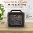 SBAOH Portable Power Station, 300W 296Wh Solar Generator Quick Charge / 110V AC Outlets/DC Ports and LED Flashlight, Lithium Battery Backup for Home Outdoor Travel Camping Blackout - 3