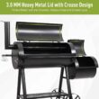 MFSTUDIO Heavy Duty Smoker, X-Large Charcoal Grill with Offset Smoker, 942 sq.in. Cooking Area, For Outdoor Camping Family & Friends Gathering, Black - 3