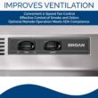 Broan-NuTone 413004 Non-Ducted Ductless Range Hood with Lights Exhaust Fan for Under Cabinet, 30-Inch, Stainless Steel