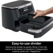 Ninja DZ071 Foodi 6-in-1 DualZone FlexBasket Air Fryer with 7-QT MegaZone & Basket Divider, Large Proteins & Full Meals, Smart Finish Cook 2 Foods 2 Ways, Large Capacity, Air Fry, Bake & More, Black - 11