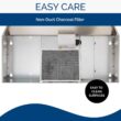 Broan-NuTone 413004 Non-Ducted Ductless Range Hood with Lights Exhaust Fan for Under Cabinet, 30-Inch, Stainless Steel