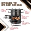 Ironclad Supply Rocket Stove – Camping Wood Stove for Emergency Preparedness, Survival, Off Grid Living Supplies