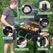 Captiva Designs Extra Large Charcoal BBQ Grill with Oversize Cooking Area(794 sq.in.), Outdoor Cooking Grill with 2 Individual Lifting Charcoal Trays and 2 Foldable Side Tables - 5