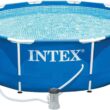 Intex 10ft x 30in Metal Frame Above Ground Pool & Intex Steel Frame Pool Ladder - 9