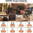 SBAOH Portable Power Station, 300W 296Wh Solar Generator Quick Charge / 110V AC Outlets/DC Ports and LED Flashlight, Lithium Battery Backup for Home Outdoor Travel Camping Blackout - 4