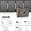 Portable Solar Generator, 300W Portable Power Station with Foldable 60W Solar Panel, 110V Pure Sine Wave, 280Wh Lithium Battery Pack with DC AC Outlet for Home Use, RV, Outdoor Camping Adventure - 8