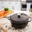 Lodge 6 Quart Enameled Cast Iron Dutch Oven with Lid – Midnight Chrome Lodge 6 Quart Enameled Cast Iron Dutch Oven with Lid – Midnight Chrome