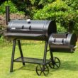 Sophia & William Heavy-Duty Charcoal Smoker Grills Extra Large Outdoor BBQ Gill with Offset Smoker, 941 SQ.IN. Cooking Area with Warming Tray,Push-out Ash Tray for Event Gathering, Black - 1