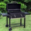 Sophia & William Extra Large Charcoal BBQ Grills with 794 SQ.IN. Cooking Area, Outdoor Barbecue Grill with Dual-Zone Individual & Adjustable Charcoal Tray and 2 Foldable Side Table, Black - 1