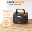 Portable Power Station 300W (Peak 600W), GRECELL 288Wh Solar Generator with 60W USB-C PD Output, 110V Pure Sine Wave AC Outlet Backup Lithium Battery for Outdoors Camping Travel Hunting Home Blackout - 3