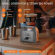 EnginStar Portable Power Station 150W 155Wh Solar Generator 110V 42000mAh Portable Power Bank w/AC Outlet, 6 Outputs External Battery Backup LED Light for Outdoor Camping - 2