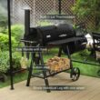 MFSTUDIO Heavy Duty Smoker, X-Large Charcoal Grill with Offset Smoker, 942 sq.in. Cooking Area, For Outdoor Camping Family & Friends Gathering, Black - 5