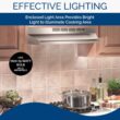 Broan-NuTone 413004 Non-Ducted Ductless Range Hood with Lights Exhaust Fan for Under Cabinet, 30-Inch, Stainless Steel