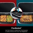 Ninja DZ071 Foodi 6-in-1 DualZone FlexBasket Air Fryer with 7-QT MegaZone & Basket Divider, Large Proteins & Full Meals, Smart Finish Cook 2 Foods 2 Ways, Large Capacity, Air Fry, Bake & More, Black - 2