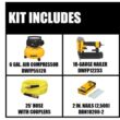DEWALT DWFP1KIT18200-2 6 Gal. 165 PSI Heavy-Duty Electric Pancake Air Compressor, 18-Gauge Brad Nailer and 2 in. x 18-GA Brads (2500 per Pack)