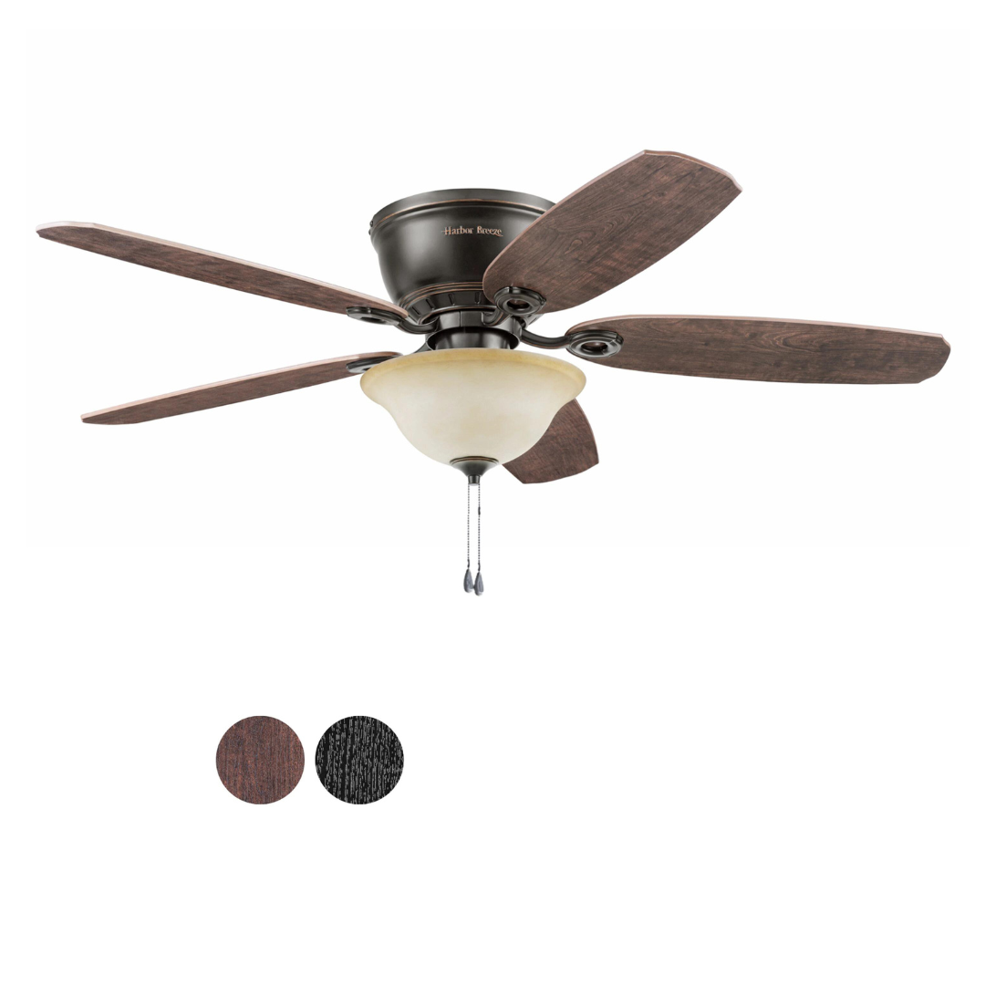 Bronze Indoor Flush Mount Ceiling Fan