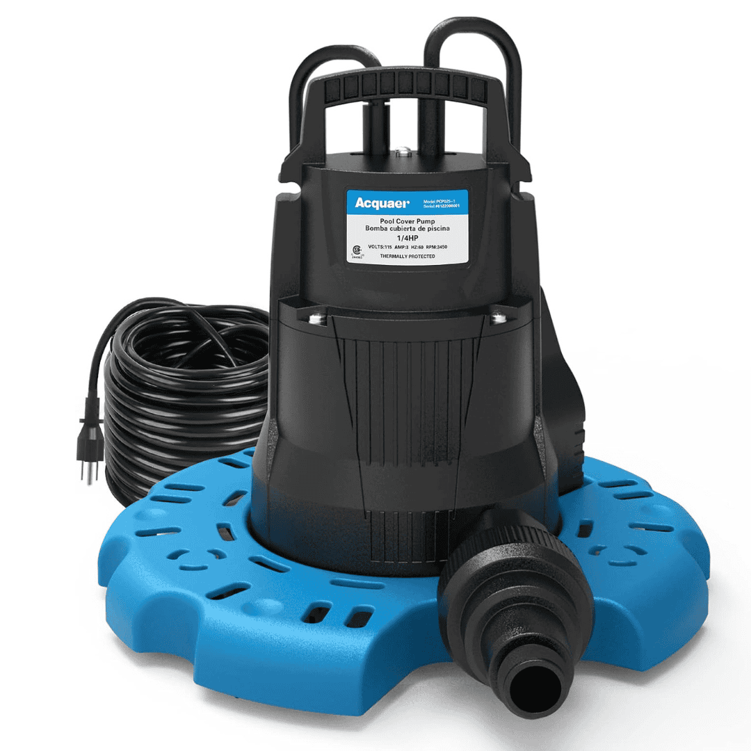 Acquaer 1/4 HP Automatic Swimming Pool Cover Pump, 115 V Submersible Acquaer 1/4 HP Automatic Swimming Pool Cover Pump, 115 V Submersible