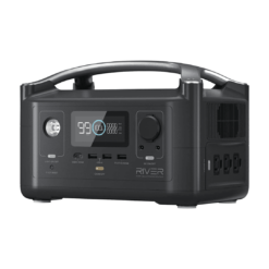 EF ECOFLOW RIVER 288Wh Portable Power Station,3 x 600W(Peak 1200W) AC Outlets & LED Flashlight, Fast Charging Silent Solar Generator (Solar Panel Optional) for Emergencies Home Outdoor Camping RV