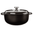 Lodge 6 Quart Enameled Cast Iron Dutch Oven with Lid – Midnight Chrome Lodge 6 Quart Enameled Cast Iron Dutch Oven with Lid – Midnight Chrome
