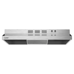 Comfee CVU30W2AST Range Hood 30 Inch Ducted Ductless Vent Hood Durable Stainless Steel Kitchen Hood for Under Cabinet with 2 Reusable Filter, 200 CFM, 2 Speed Exhaust Fan Silver